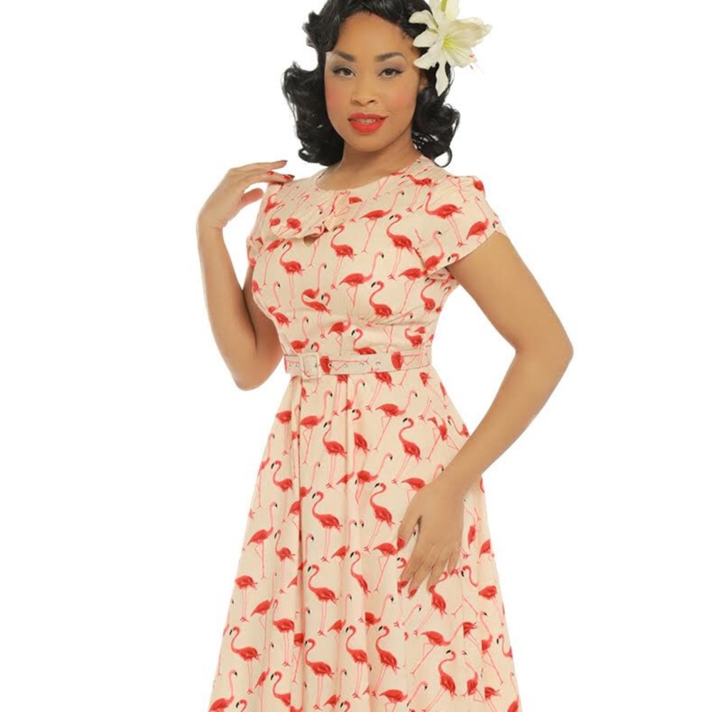 Clarissa Flamingo Tea Dress NWOT UK 26/US 22
